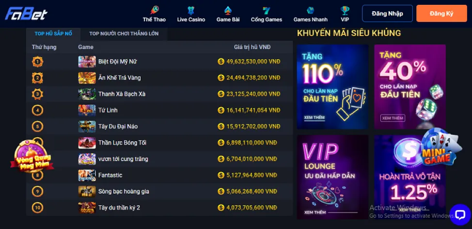 Slot Jackpot lũy tiến hcm666
